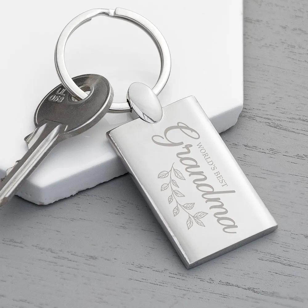 Personalised World's Best Grandma Keyring