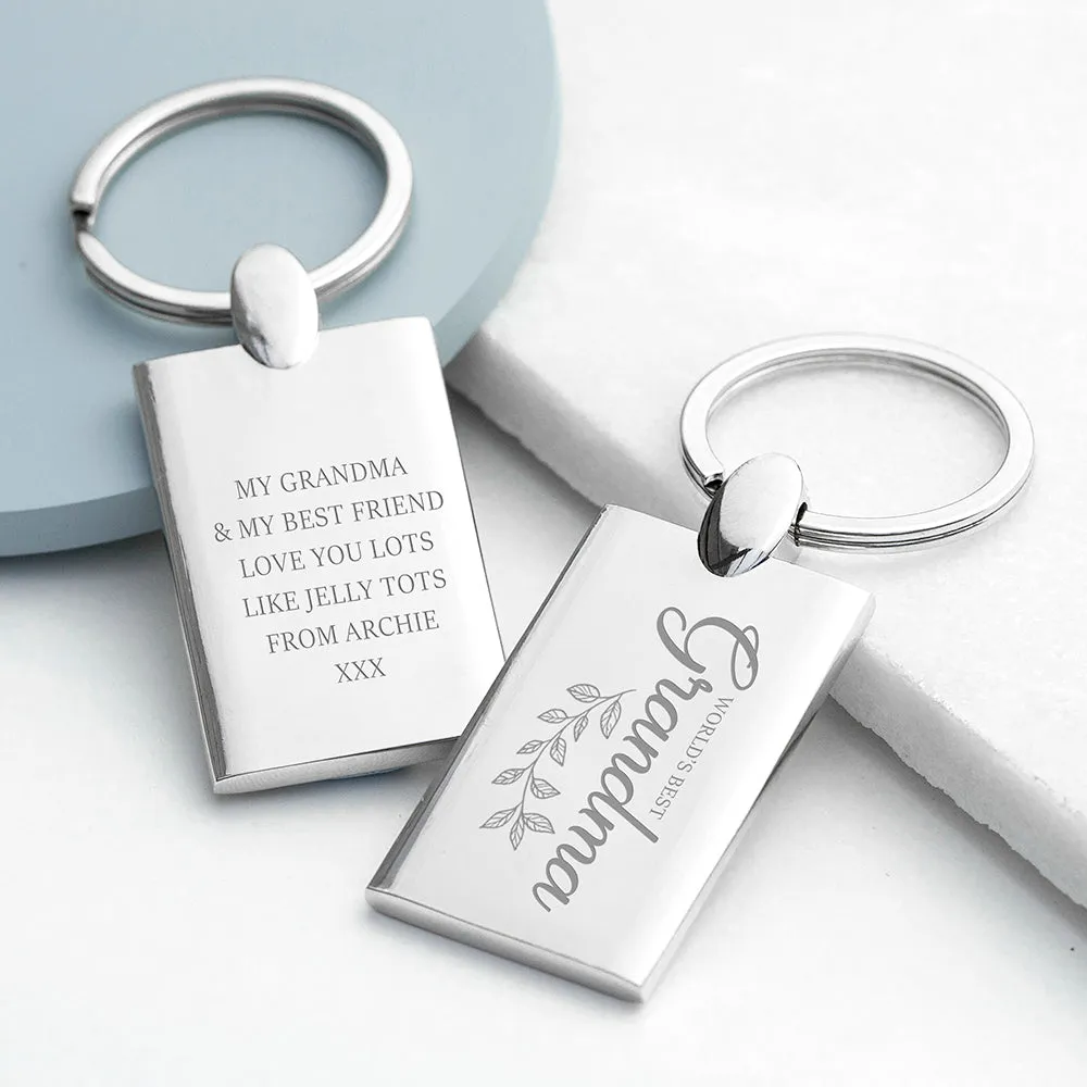 Personalised World's Best Grandma Keyring