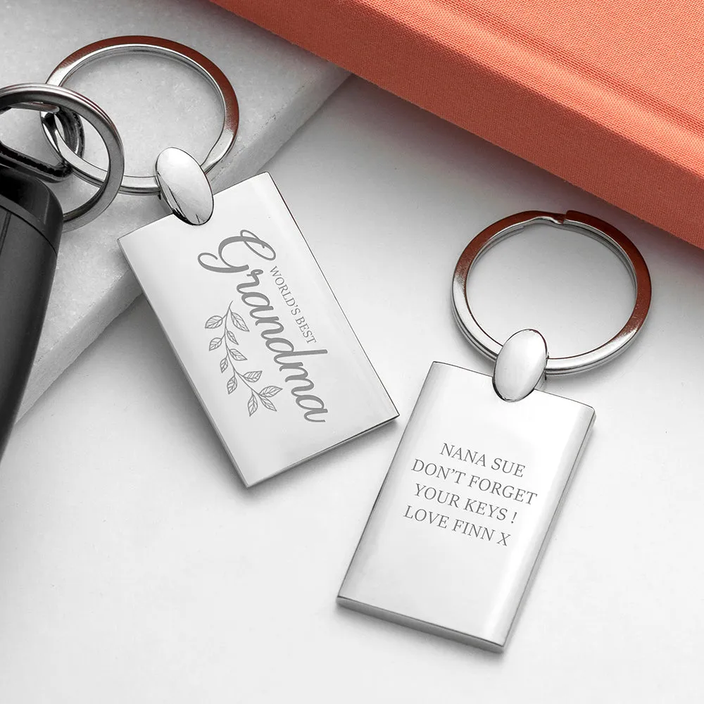 Personalised World's Best Grandma Keyring