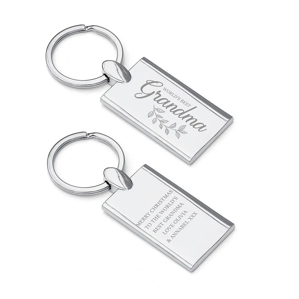 Personalised World's Best Grandma Keyring