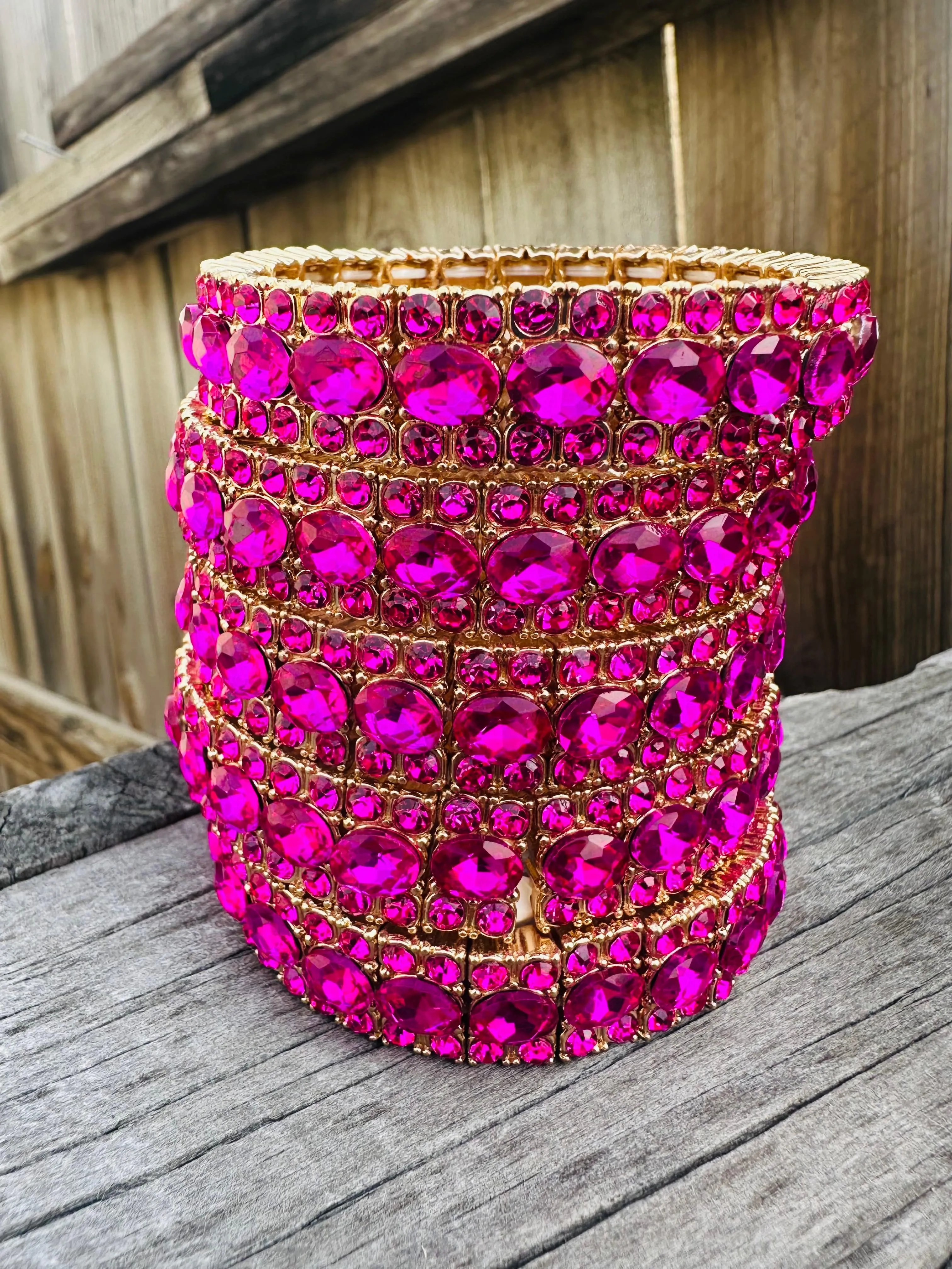 Pink Rhinestone Bracelet