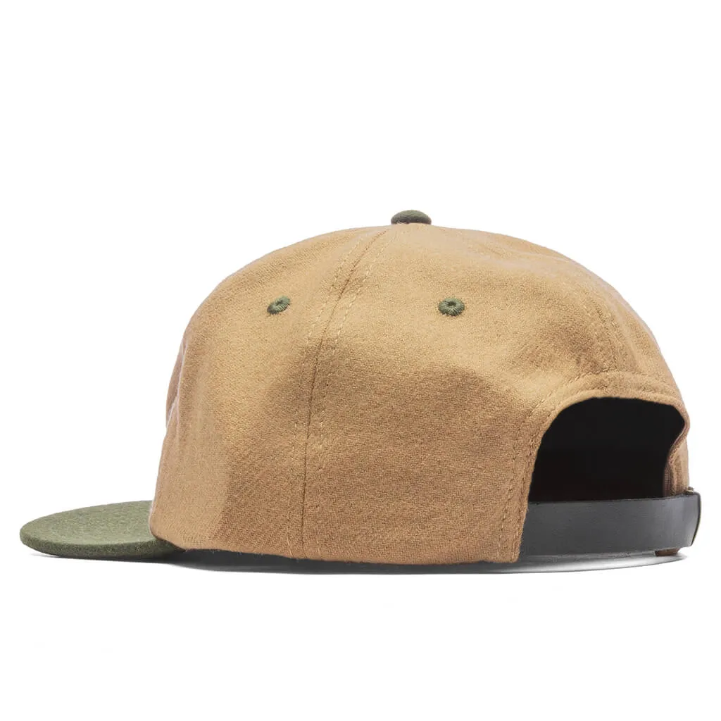 Plato Wool 6 Panel Cap - Nutmeg