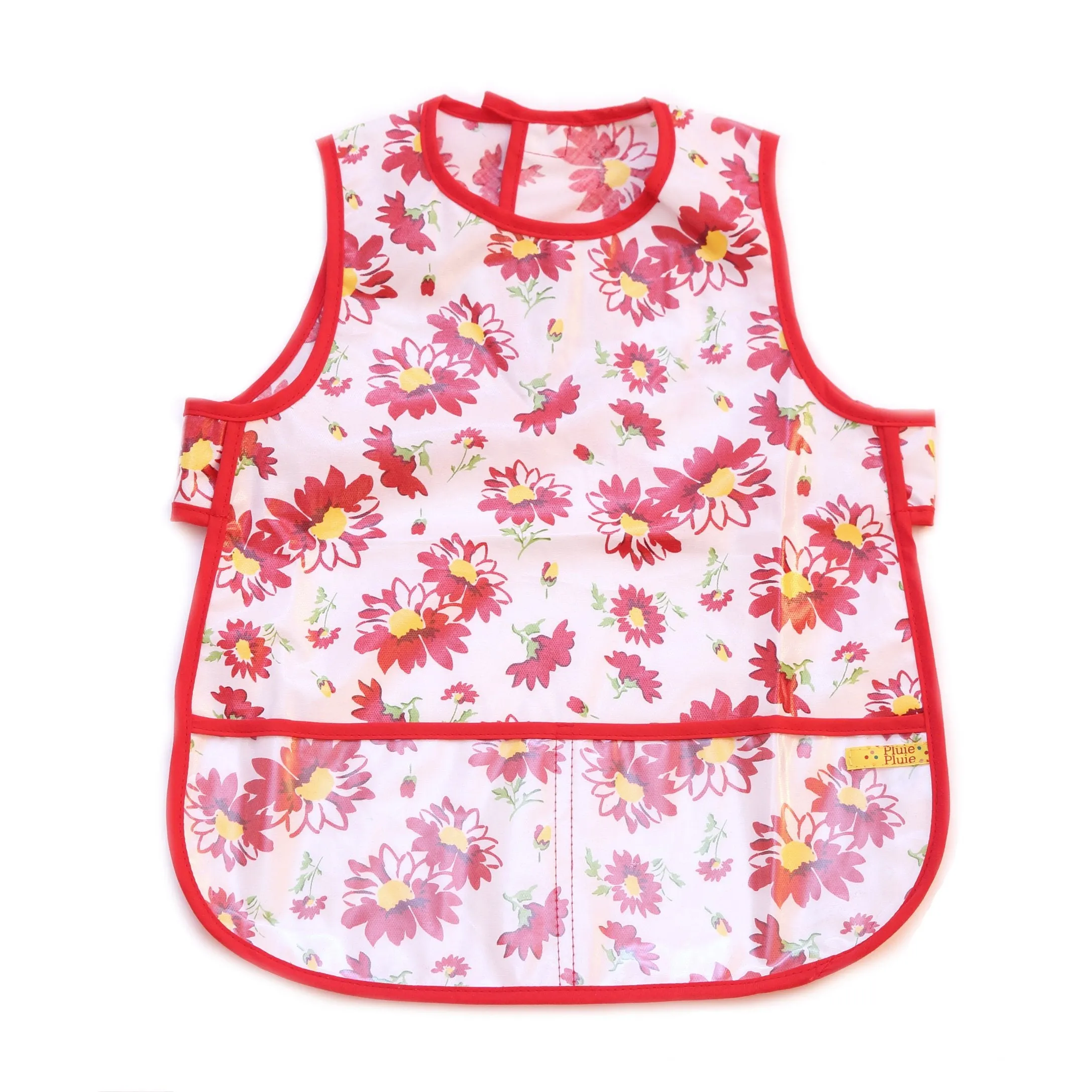 Pluie Pluie Girls Red Flower Bib