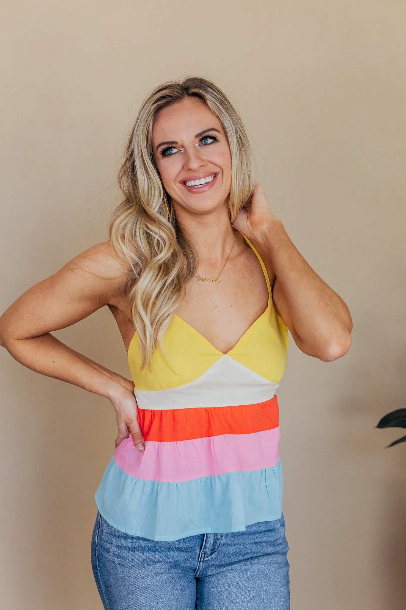 Rainbow Colorblock Tank Top