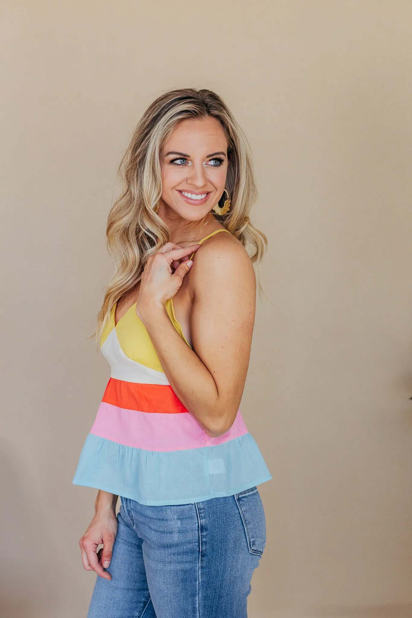 Rainbow Colorblock Tank Top