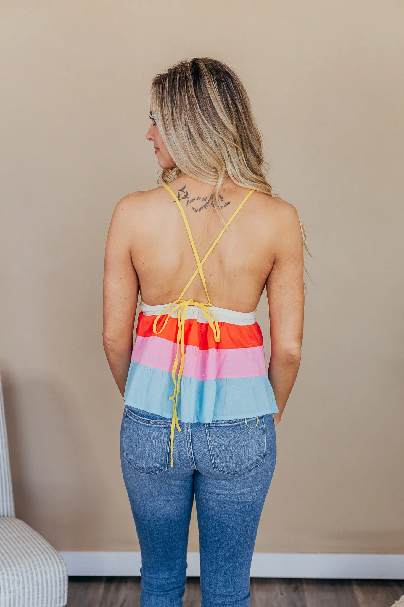 Rainbow Colorblock Tank Top