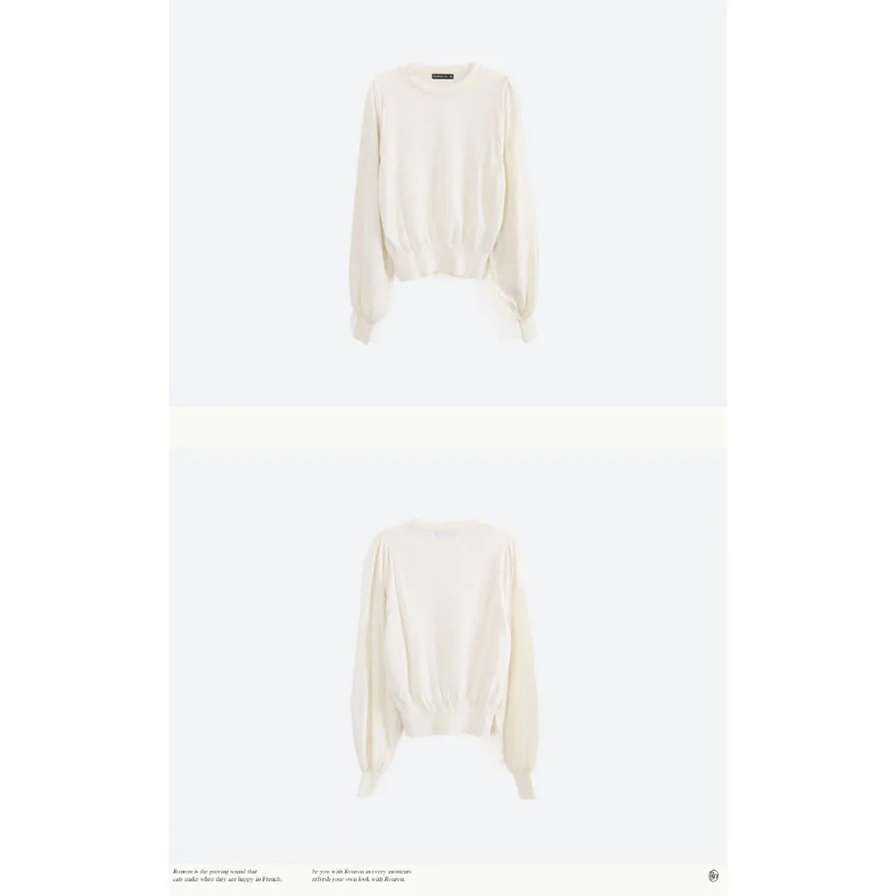 RONRON  |Casual Style Street Style Long Sleeves Plain Cotton