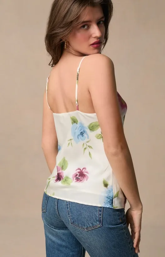 Rouje  |Flower Patterns Casual Style Elegant Style Tanks & Camisoles