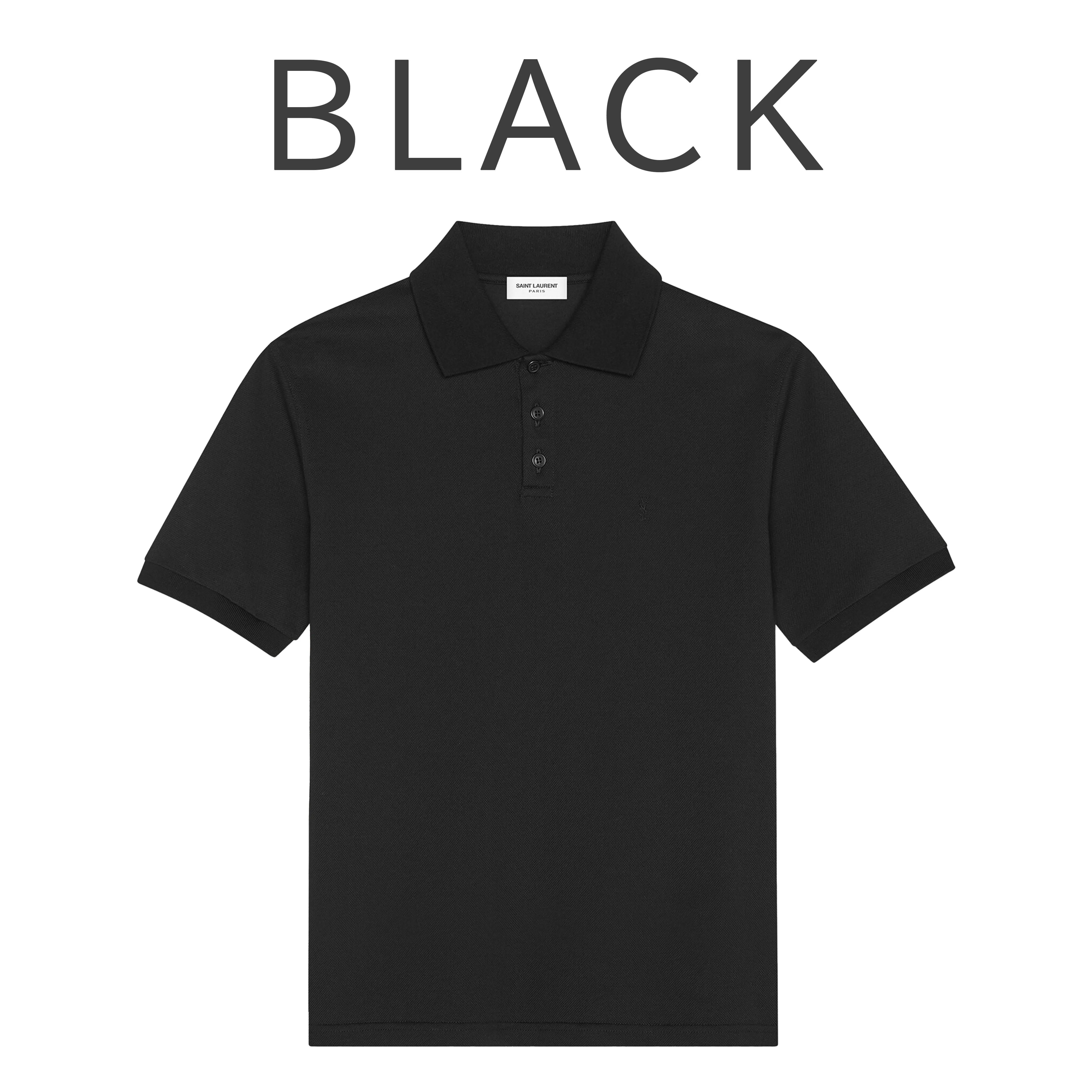 Saint Laurent  |Street Style Plain Cotton Short Sleeves Luxury Polos