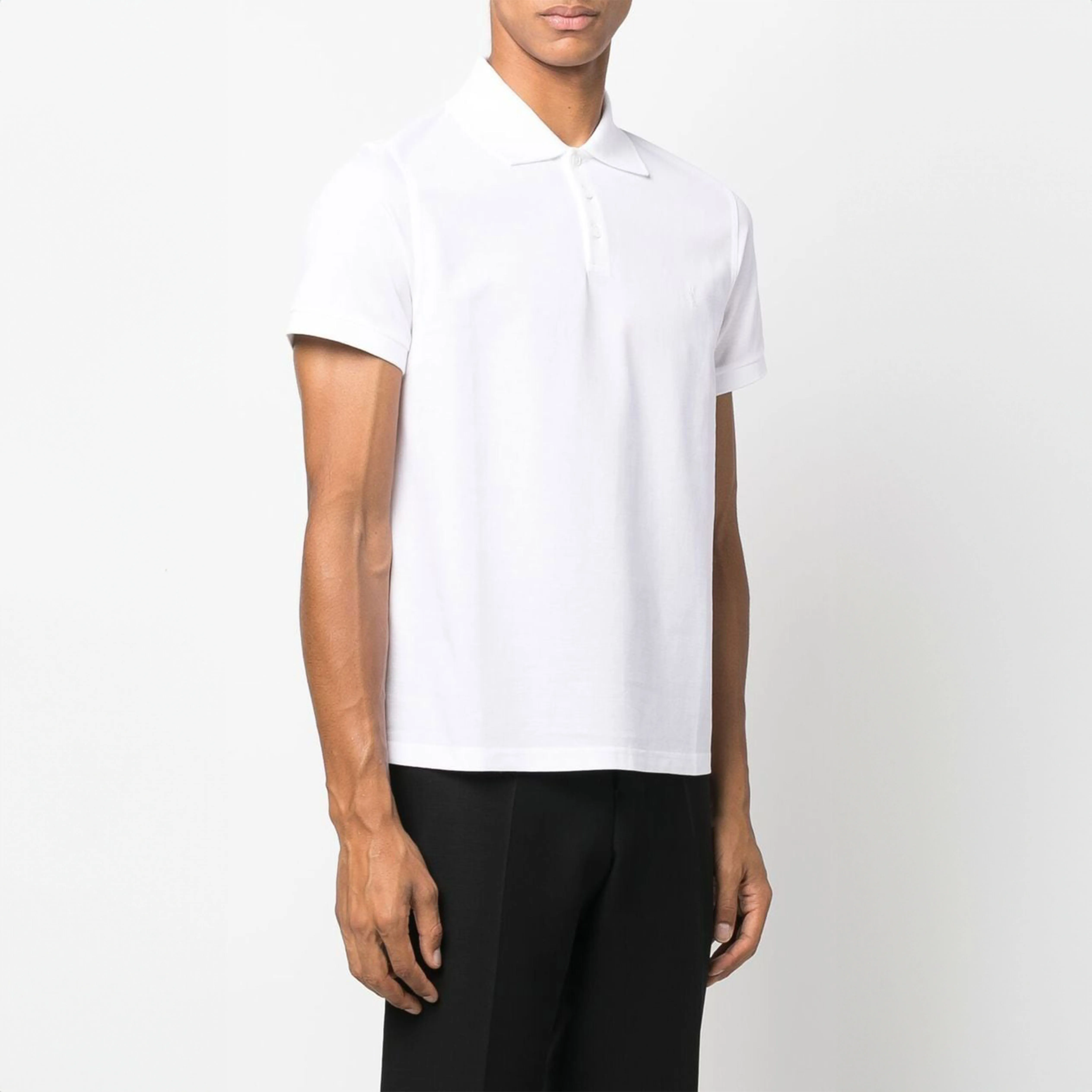 Saint Laurent  |Street Style Plain Cotton Short Sleeves Luxury Polos