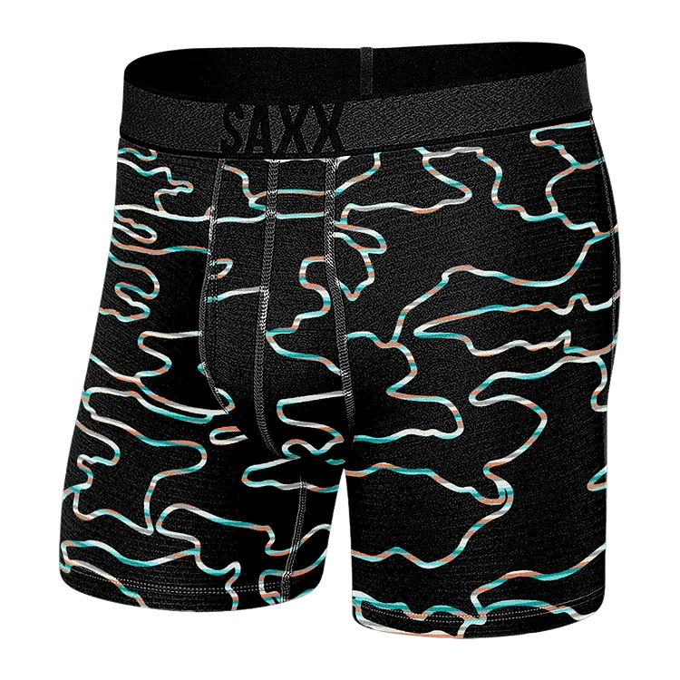 SAXX Men's Roast Master Mid-Weight Boxer Brief Underwear - Get Out Camo Fd Black