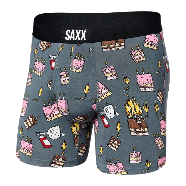 SAXX Men's Ultra Boxer Brief Underwear - Fired Up Turbulence