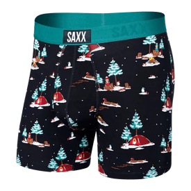 SAXX Men's Ultra Boxer Brief Underwear - Shine a Light Navy