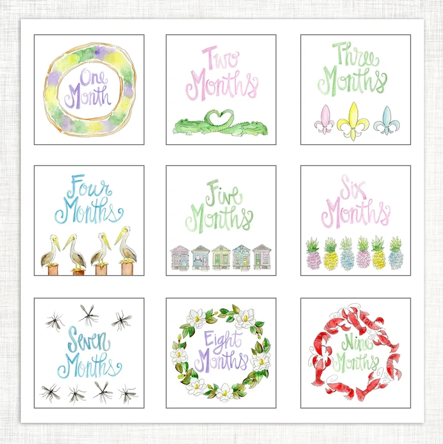 Southern Baby Milestone Cards