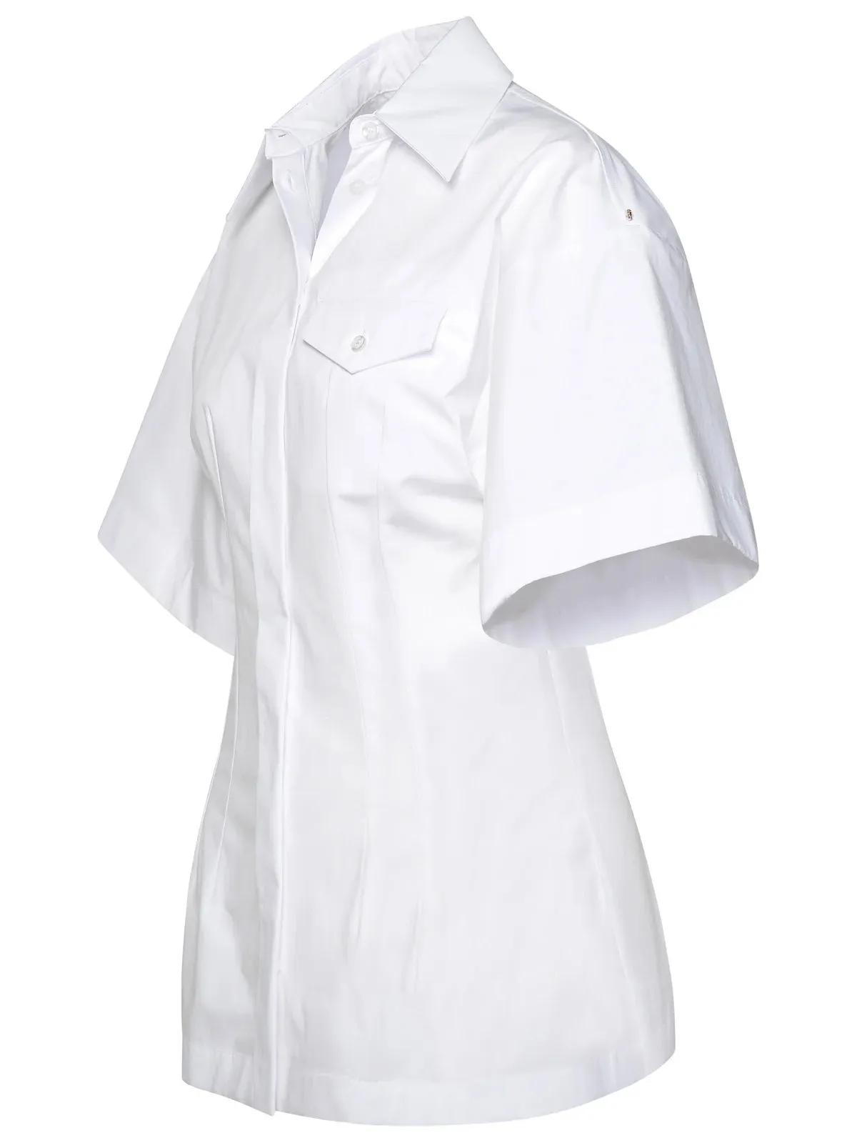 SPORT MAX  |Plain Cotton Short Sleeves Elegant Style Shirts & Blouses