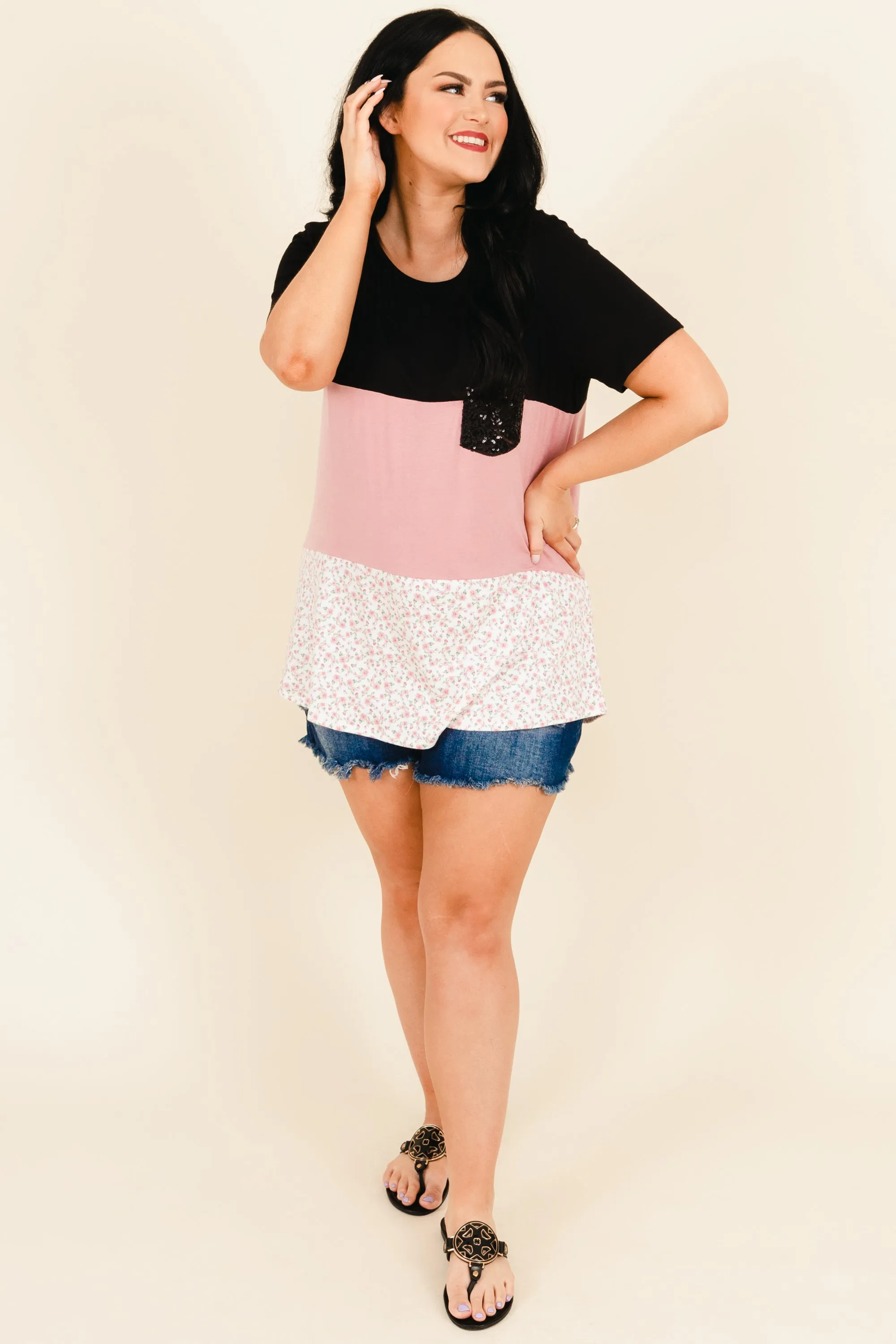 Stand Out Top, Dusty Pink