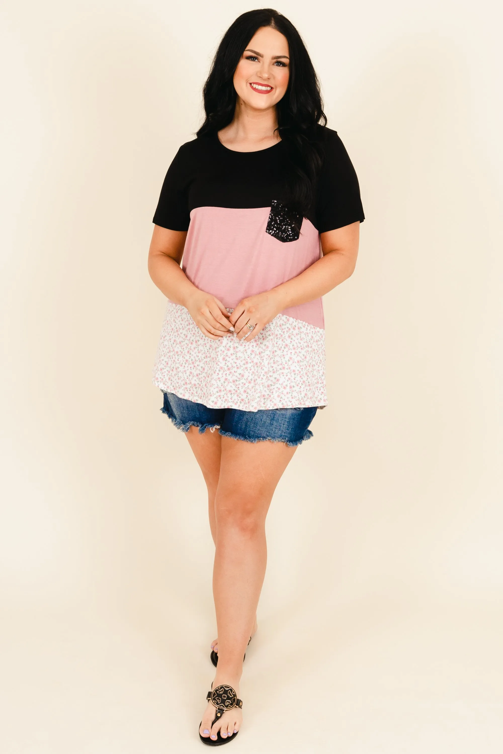 Stand Out Top, Dusty Pink