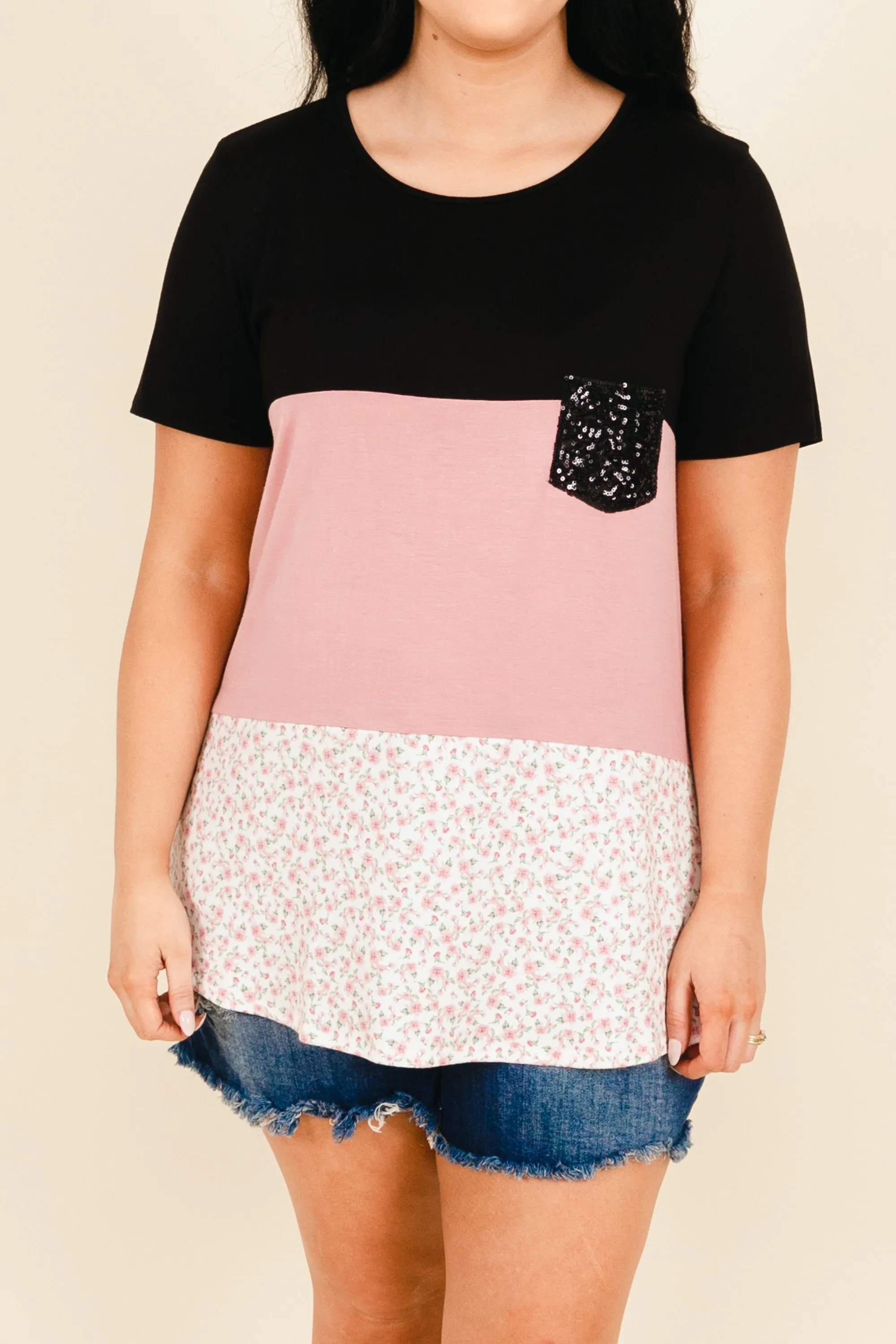 Stand Out Top, Dusty Pink