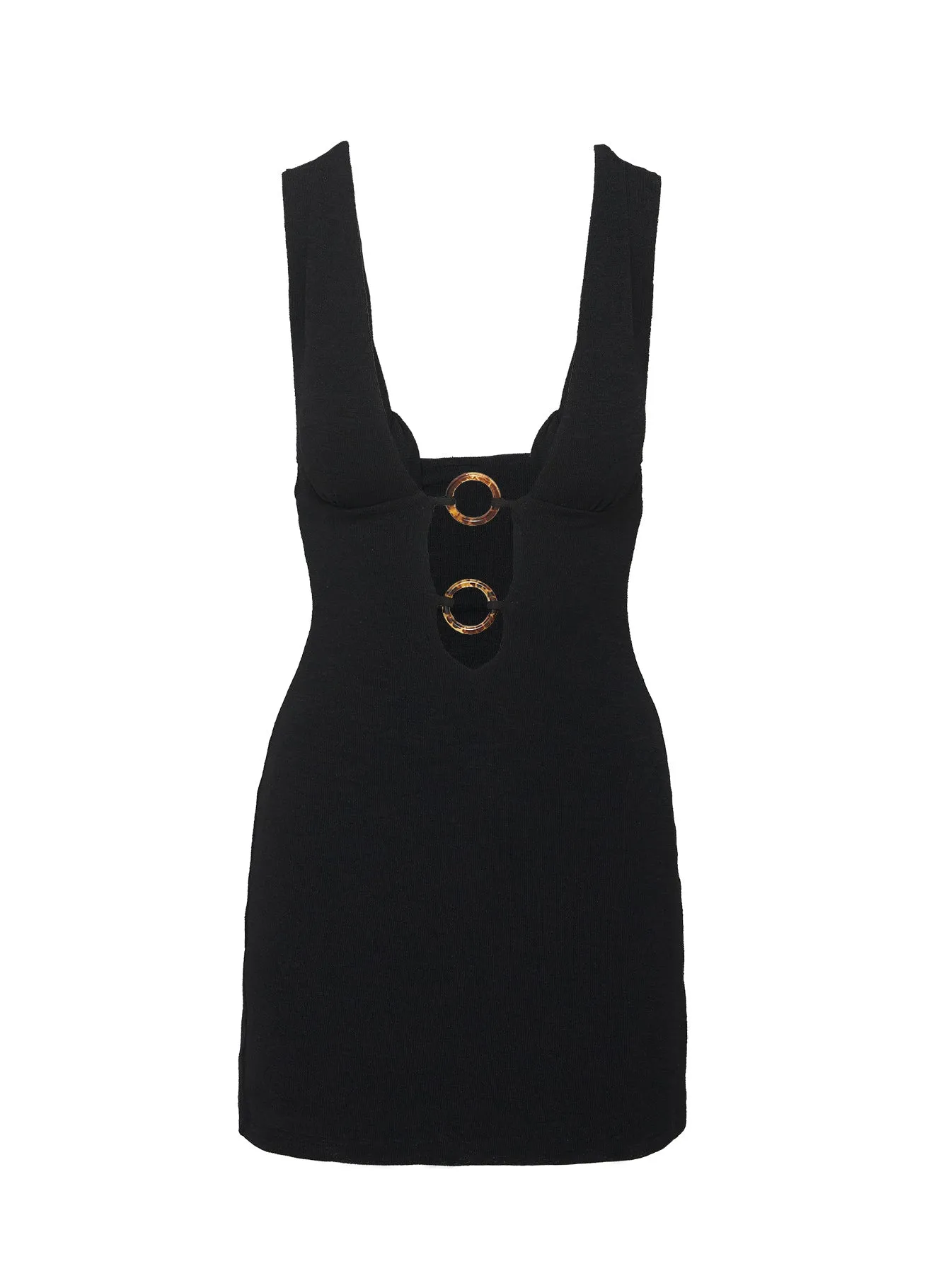 Steward Halter Mini Dress Black Tall