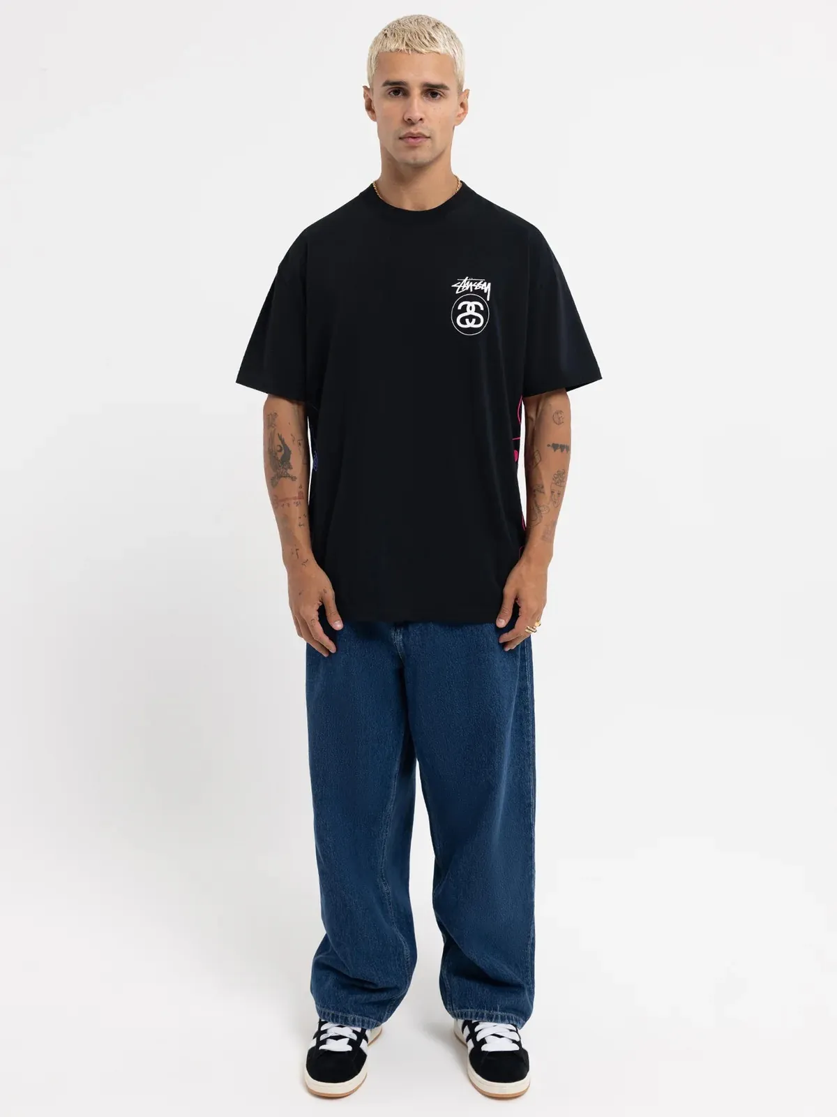 STUSSY  |Street Style Short Sleeves Logo Skater Style T-Shirts