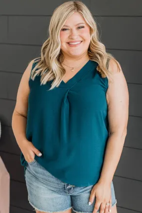 Sunday Best Sleeveless Blouse- Dark Teal