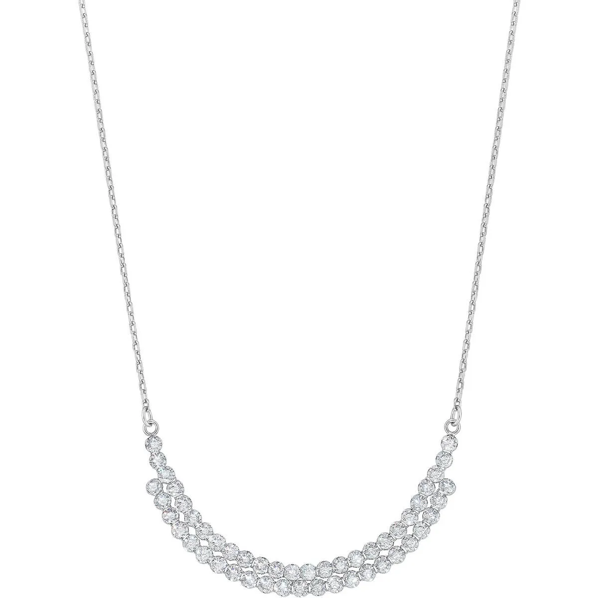 Swarovski Clear Crystal Necklace SUBTLE, Rhodium #5217771