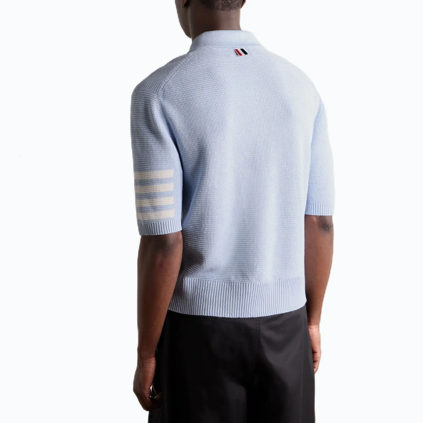 THOM BROWNE  |Linen Blended Fabrics Cotton Short Sleeves Logo Designers