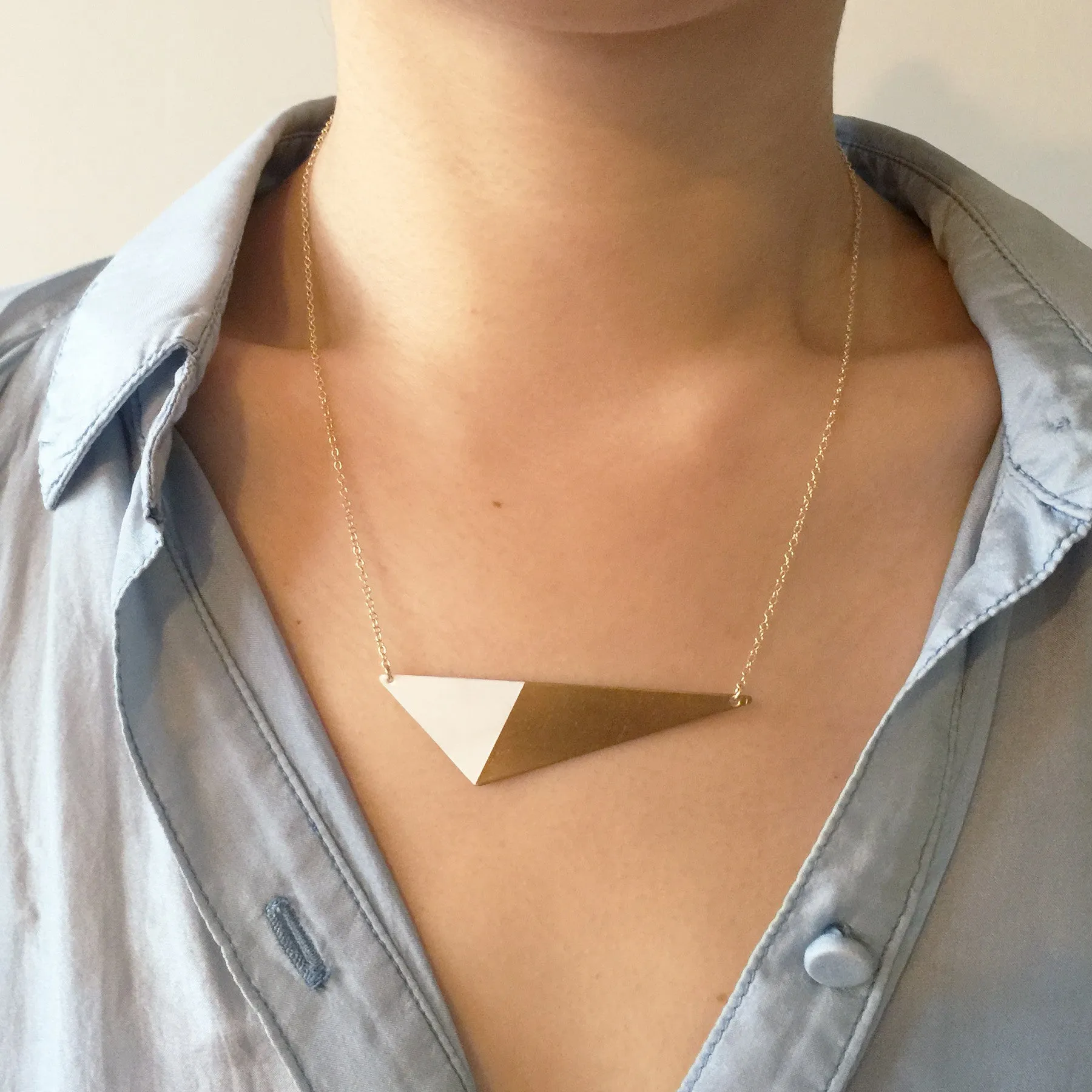 Triangle Colorblock Necklace