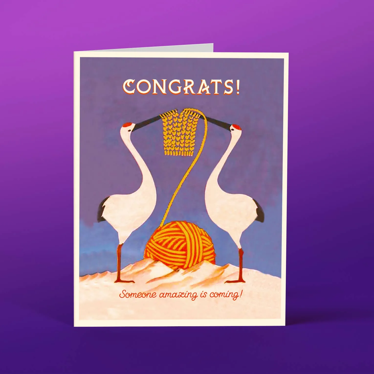 TWO STORKS baby card