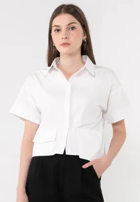 VOIR JEANS Button Up Collar Neck Basic Shirt