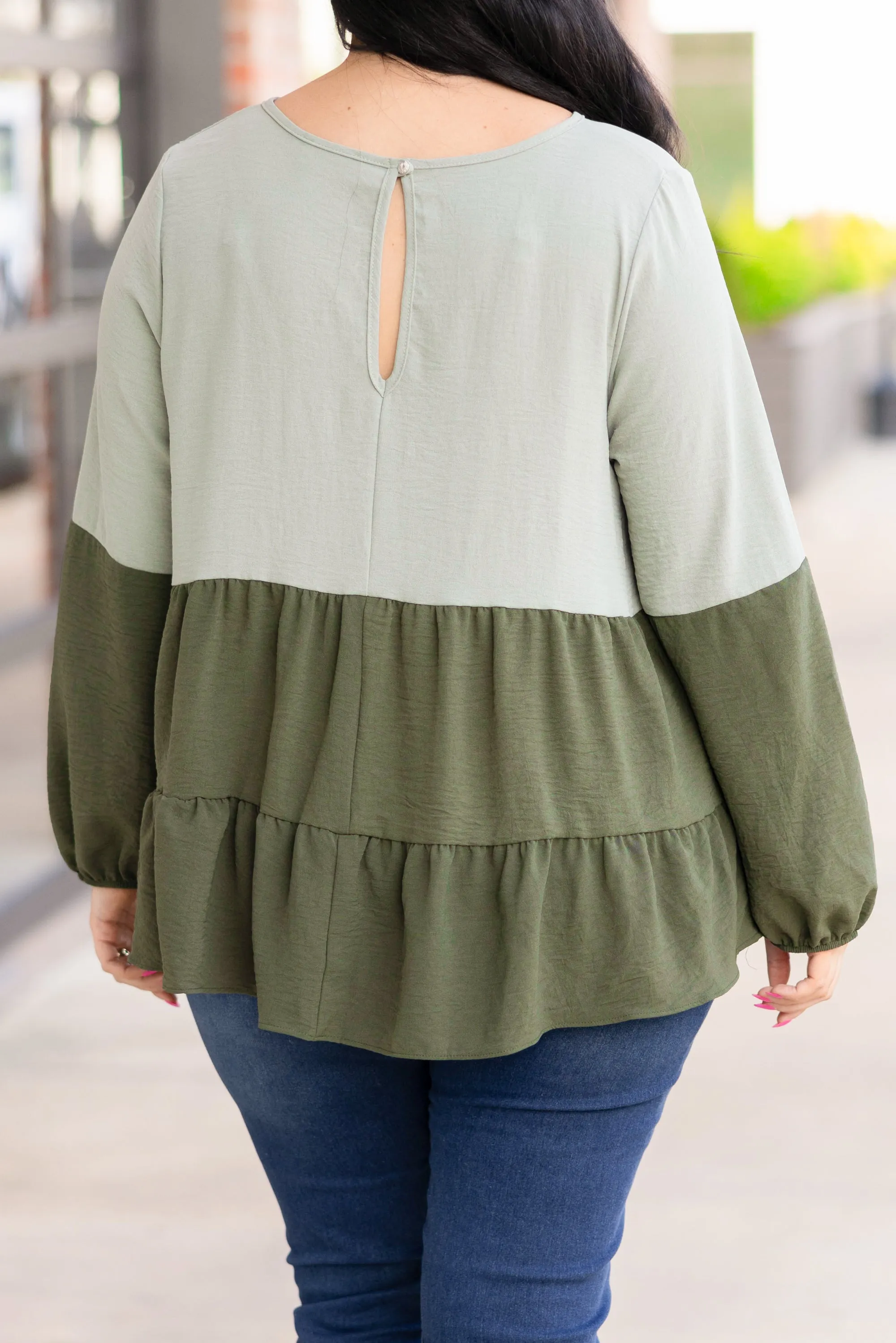 Whispers Of Joy Top, Sage