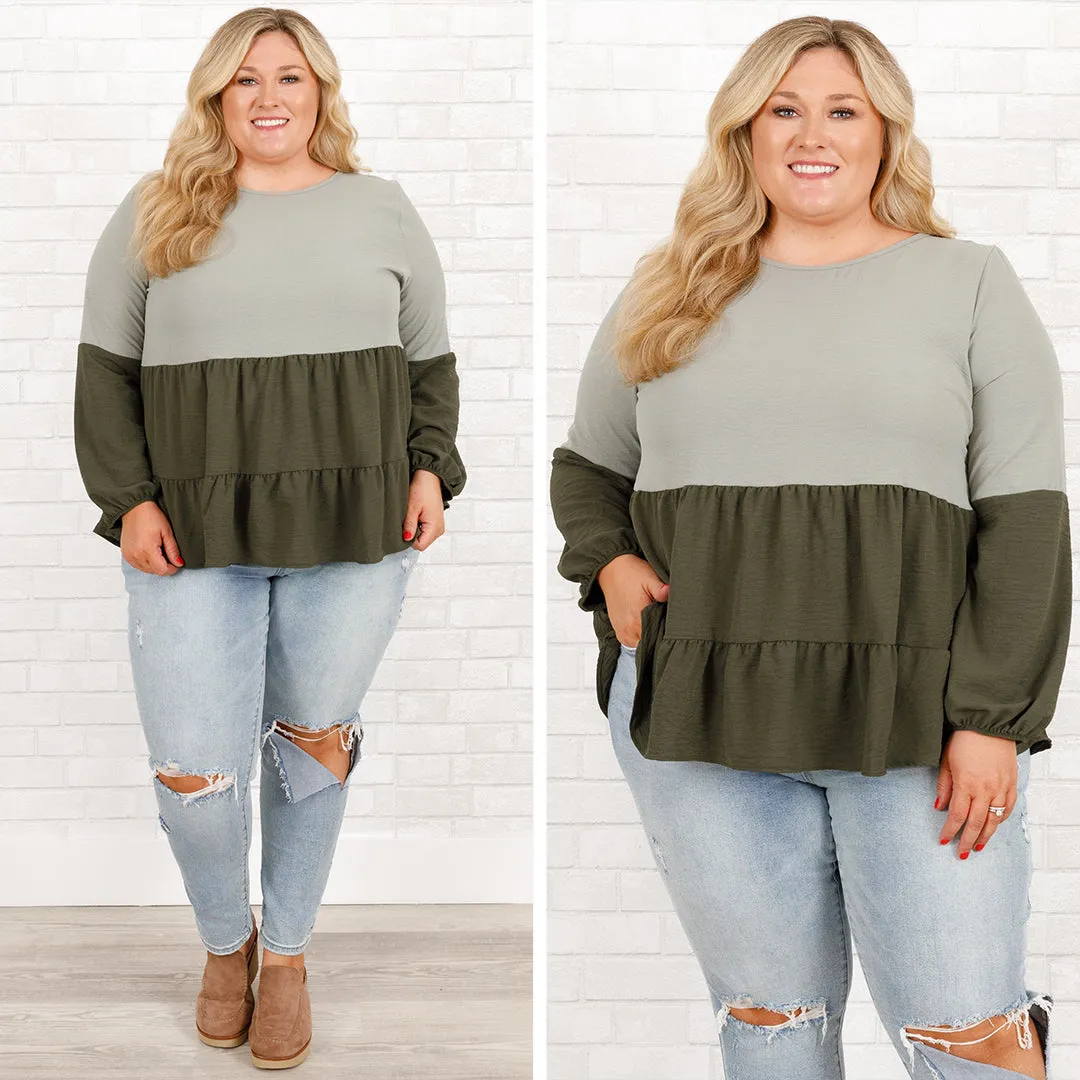 Whispers Of Joy Top, Sage