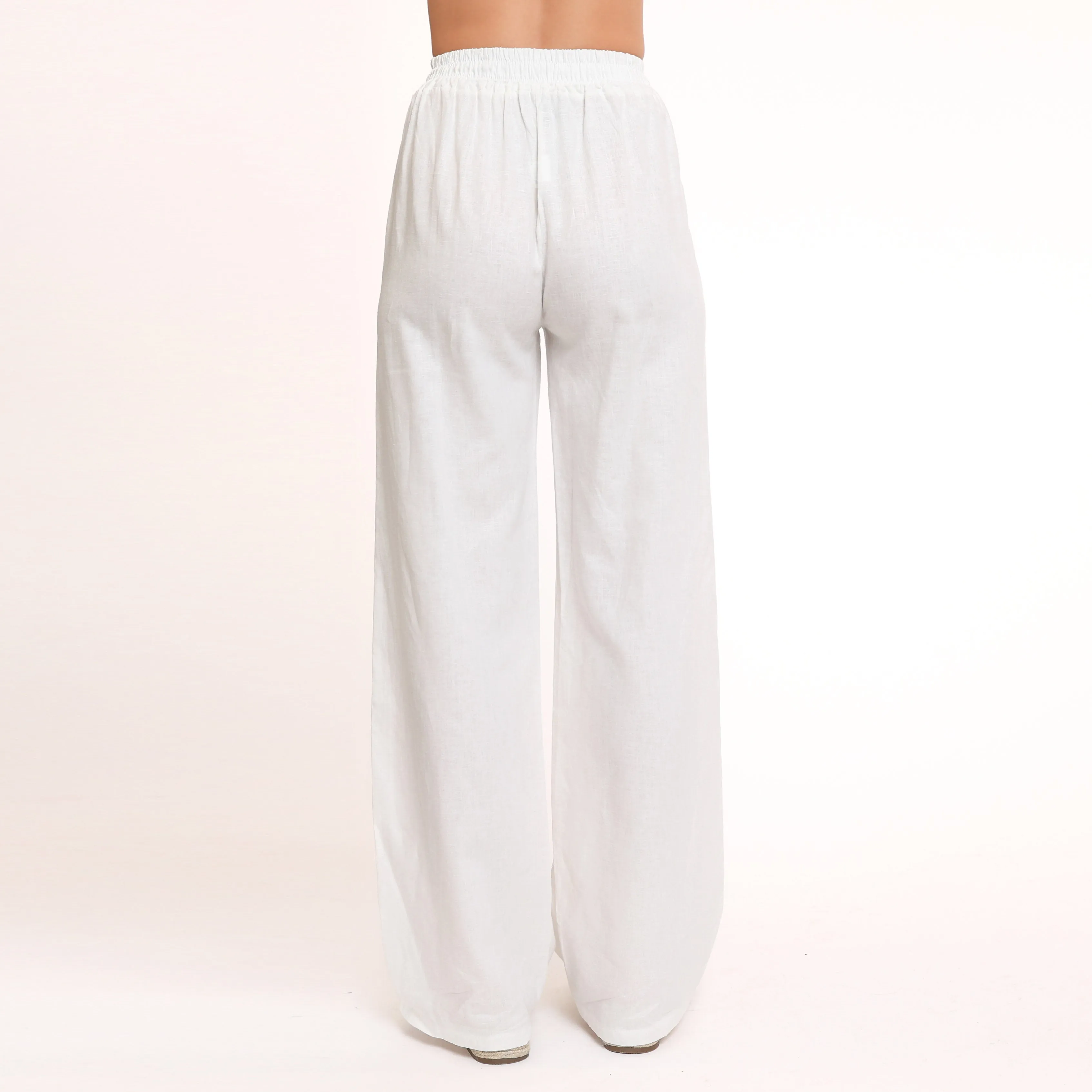 Witte Tall Linnen - Broek