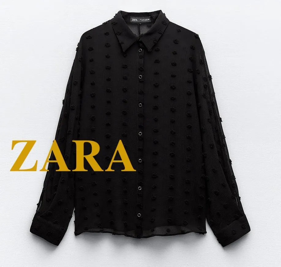 ZARA  |Dots Casual Style Formal Style  Shirts & Blouses