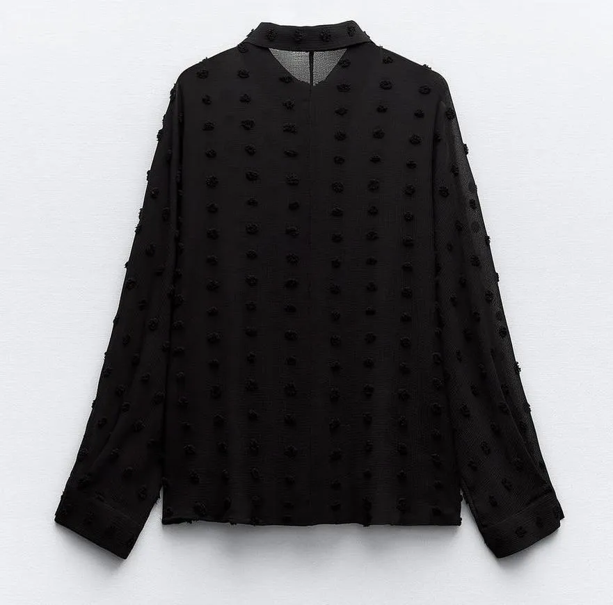 ZARA  |Dots Casual Style Formal Style  Shirts & Blouses