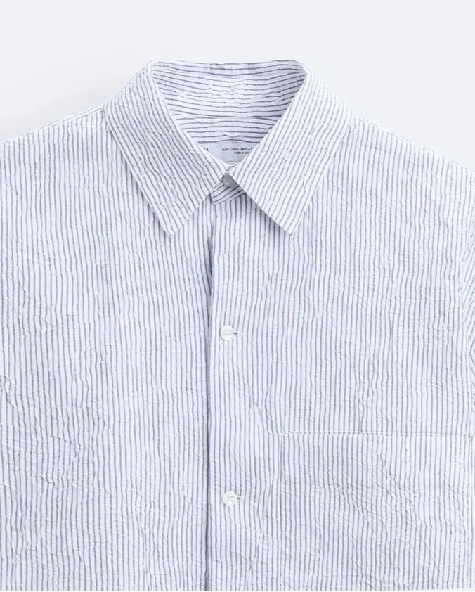 ZARA  |Stripes Cotton Short Sleeves Shirts